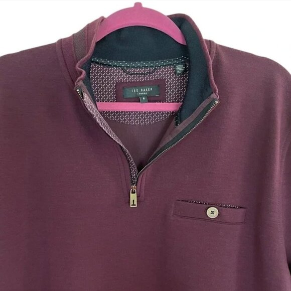 Ted Baker London 1/4 Half Zip Pullover Sweater Sweatshirt Size XL - Picture 3 of 8